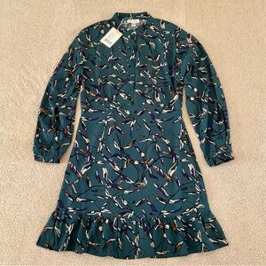 NWT See U Soon Teal Print Dress, Size Small